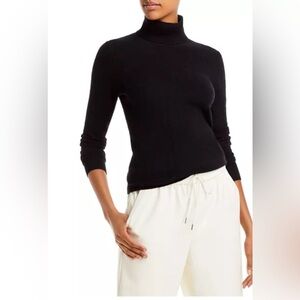 C By Bloomingdales | Cashmere Turtleneck Sweater | Black | Size Large